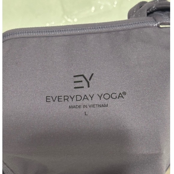 Everyday Yoga Purple Jumpsuit V-Neck Strappy Back Sleeveless Activewear - Picture 5 of 9